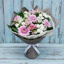 Букет цветов из:  Герберы, Альстромерии и Хризантемы #REPLACE_PRED# Анучино