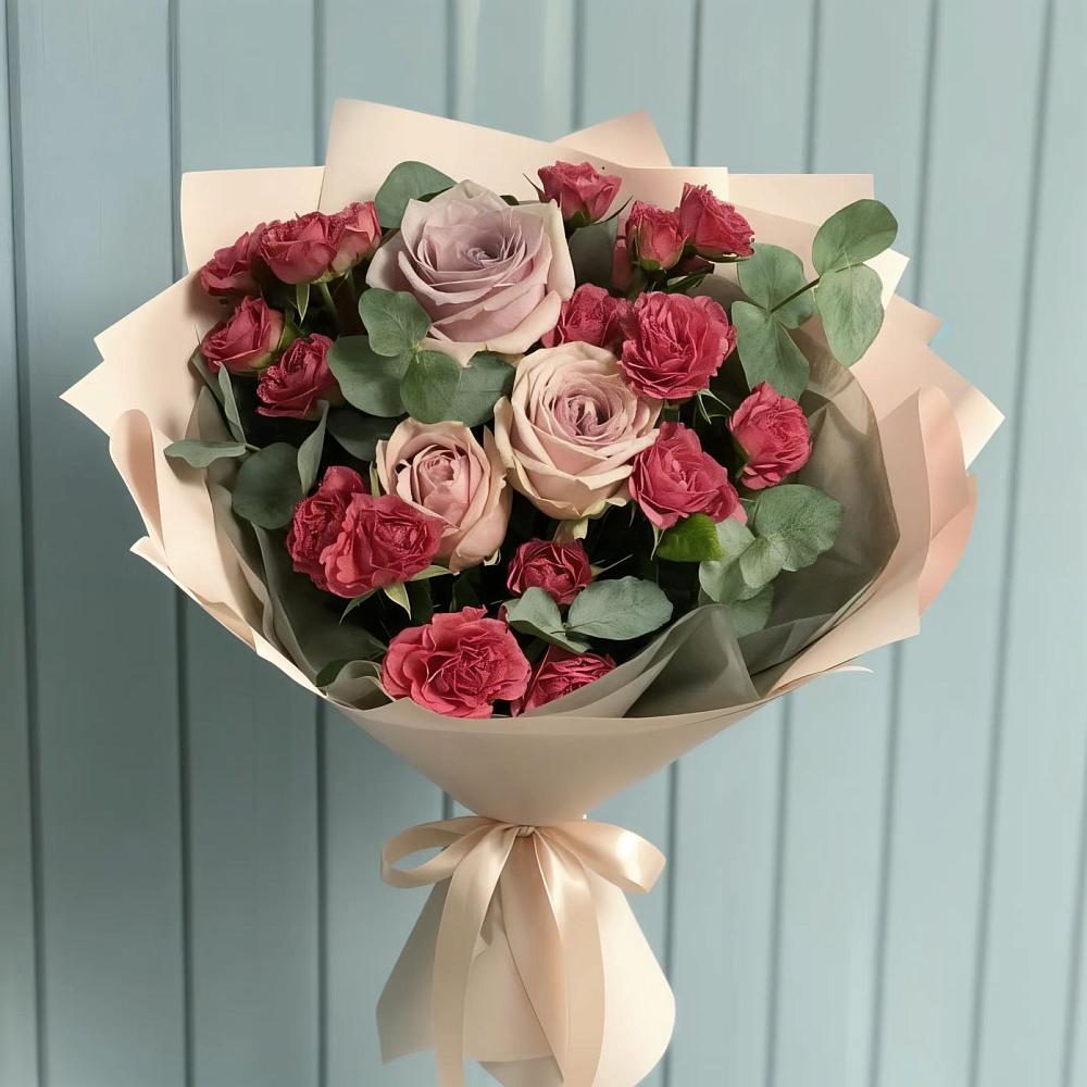 Букет цветов из: Гвоздики и Розы в Анучино