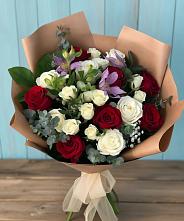 Букет цветов из:  Розы и Альстромерии в Анучино