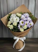 Букет цветов из:  Хризантемы и Розы в Анучино