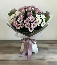 Букет цветов из:  Хризантемы и Розы #REPLACE_PRED# Анучино
