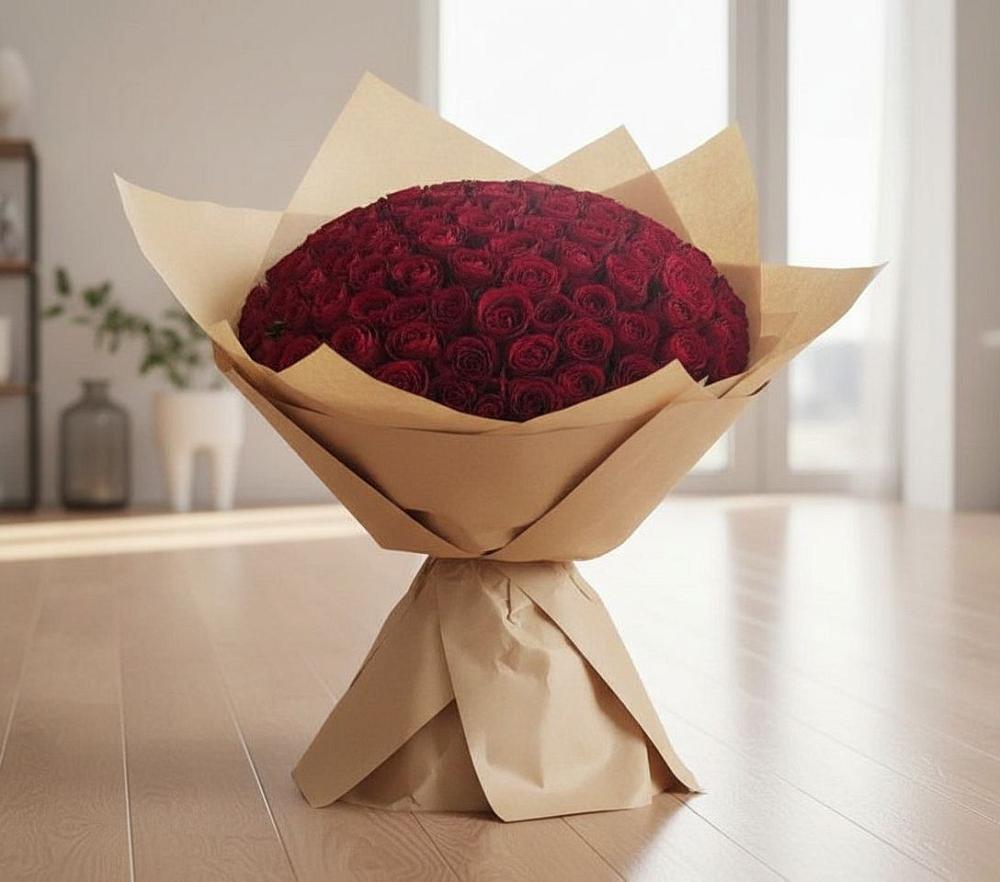 Букет 101 Красная роза в Анучино