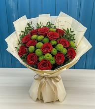 Букет цветов из:  Розы и Хризантемы #REPLACE_PRED# Анучино