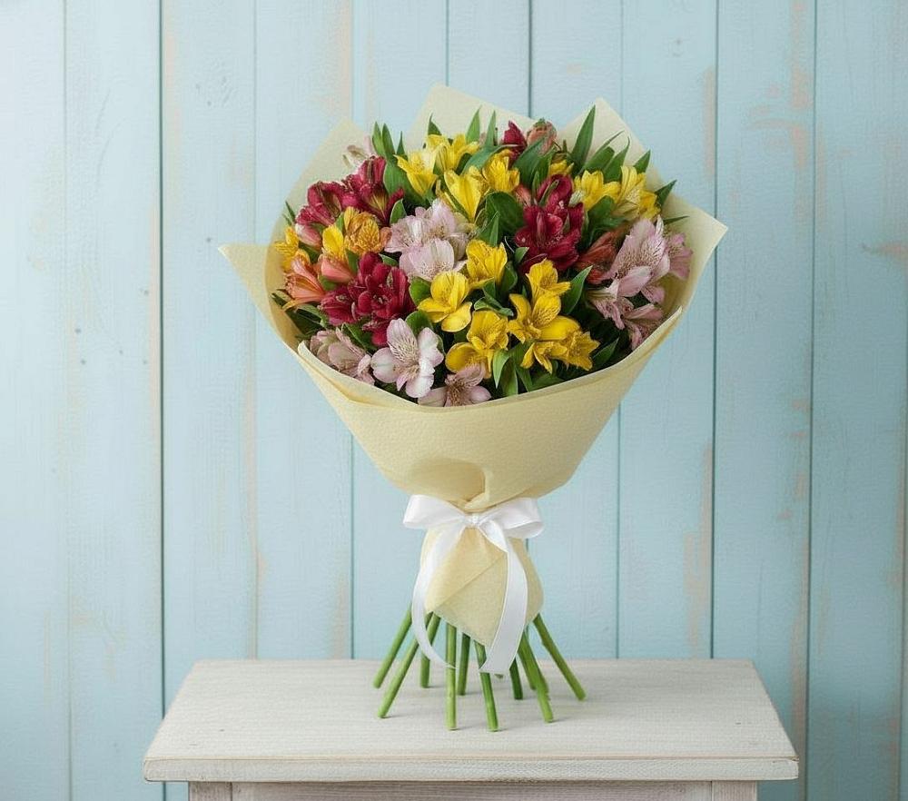Букет цветов из: Альстромерии в Анучино