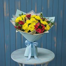 Букет цветов из:  Альстромерии и Хризантемы #REPLACE_PRED# Анучино