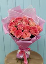 Букет 15 Розовых роз Равель в Анучино