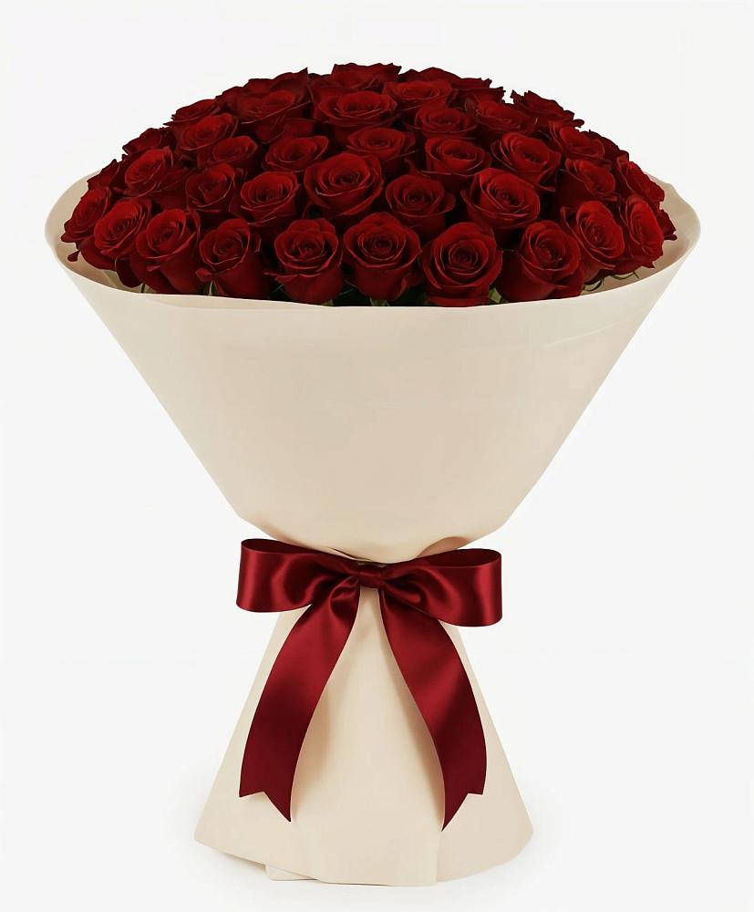 Букет 101 Бордовая роза Блэк Бакарра в Анучино