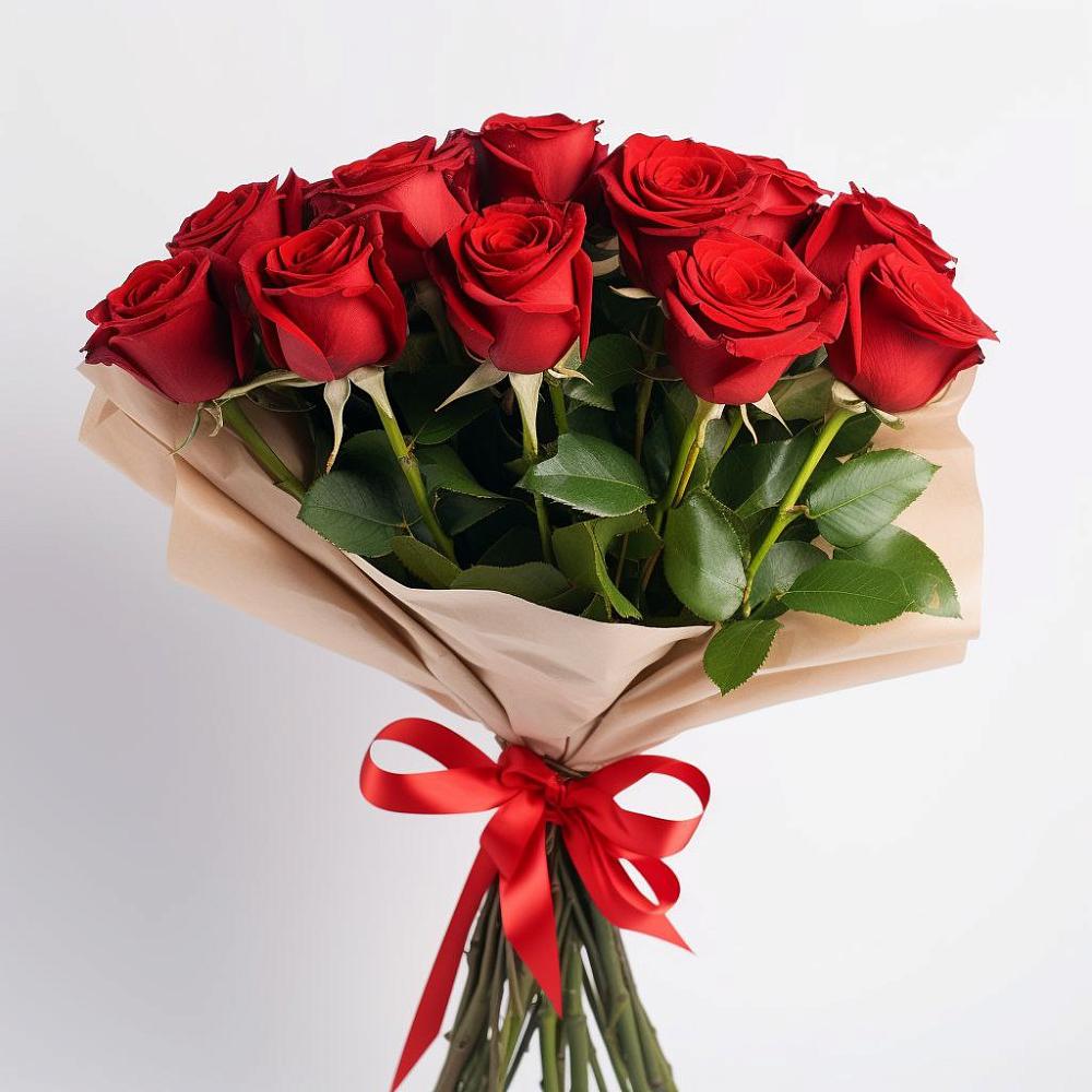 Букет 11 Красных роз Эдлесс Лав в Анучино